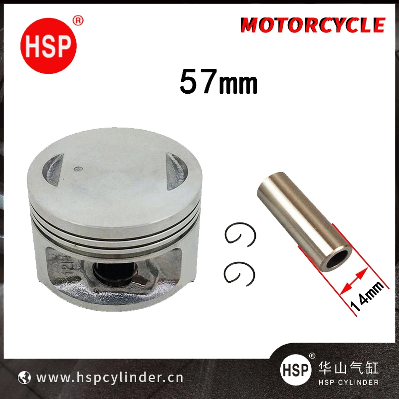 Motorcycle 57 mm Piston 14 mm Pin Ring Set Kit Assembly For Haojue Suzuki EN125 HJ125 EN HJ 125 125cc Engine Spare Parts